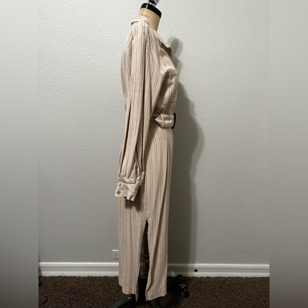 FREE People Audrey midi Belted shirt dress. Size Small/Petite. - Picture 5 of 9